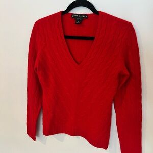 Ralph Lauren Women's V-Neck Red Sweater